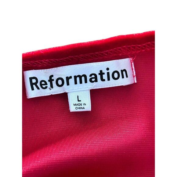 Reformation Velvet-Touch Slip Dress Modern Chic Elegant Evening Party L - Picture 8 of 11